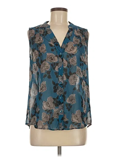 Pre-owned Cabi Long Sleeve Blouse In Blue