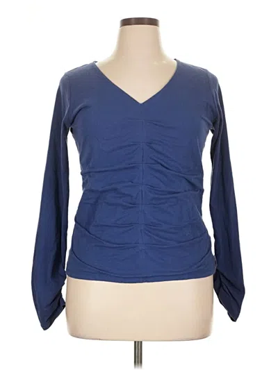 Pre-owned Cabi Long Sleeve Blouse In Blue