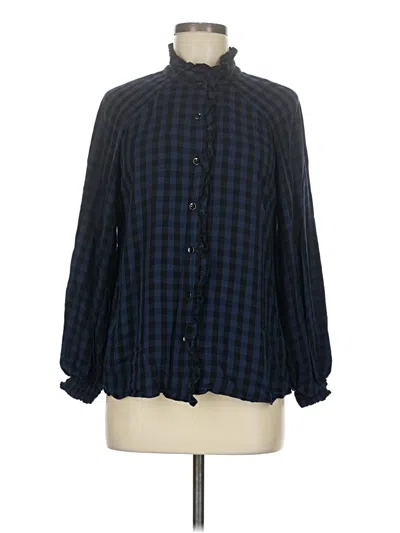 Pre-owned Cabi Long Sleeve Blouse In Blue