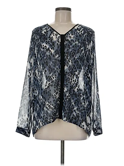 Pre-owned Cabi Long Sleeve Blouse In Blue