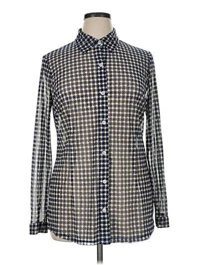 Pre-owned Cabi Long Sleeve Blouse In Blue