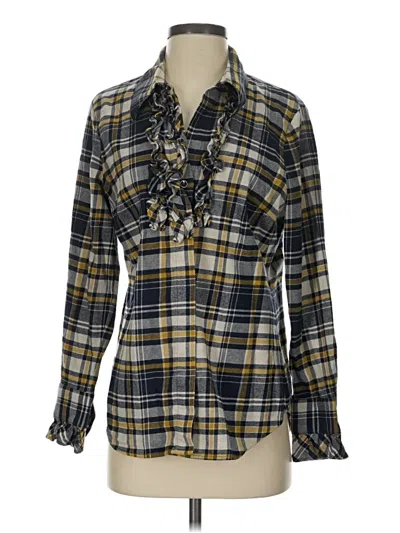 Pre-owned Cabi Long Sleeve Blouse In Blue
