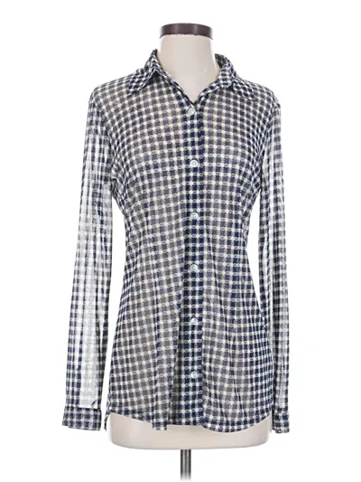 Pre-owned Cabi Long Sleeve Blouse In Blue