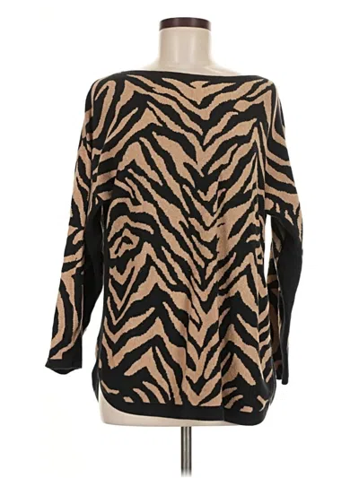 Pre-owned Cabi Long Sleeve Blouse In Gold