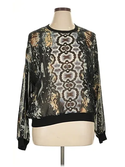 Pre-owned Cabi Long Sleeve Blouse In Gold