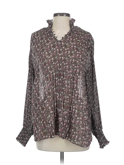 Pre-owned Cabi Long Sleeve Blouse In Gray