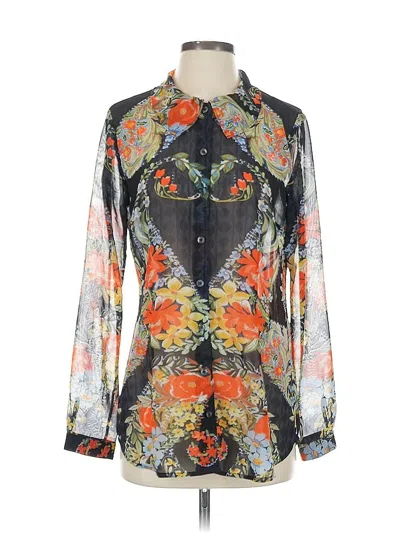 Pre-owned Cabi Long Sleeve Blouse In Gray