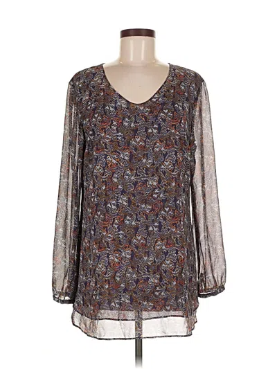 Pre-owned Cabi Long Sleeve Blouse In Gray