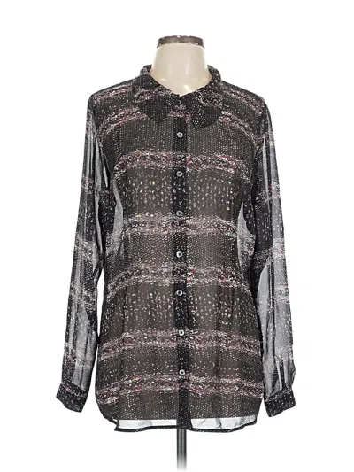 Pre-owned Cabi Long Sleeve Blouse In Gray