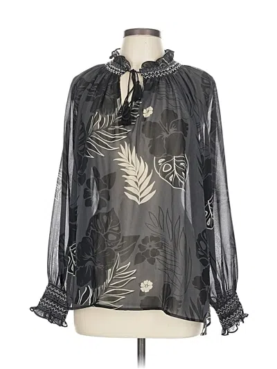 Pre-owned Cabi Long Sleeve Blouse In Gray