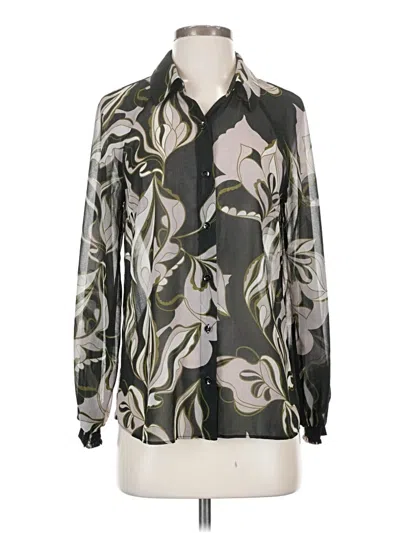 Pre-owned Cabi Long Sleeve Blouse In Gray