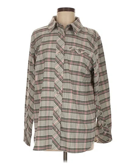 Pre-owned Cabi Long Sleeve Blouse In Gray