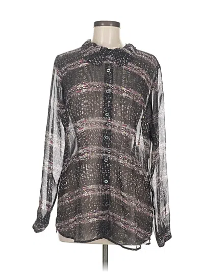 Pre-owned Cabi Long Sleeve Blouse In Gray