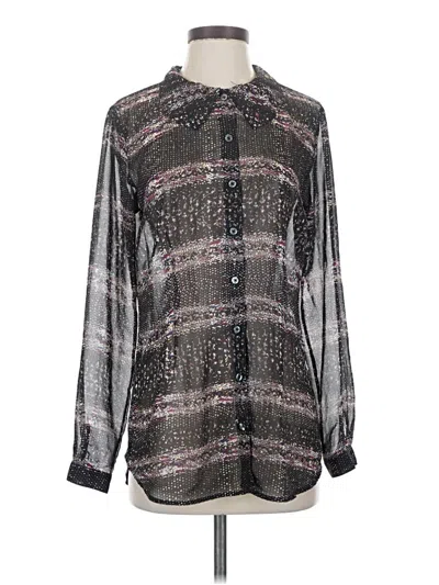 Pre-owned Cabi Long Sleeve Blouse In Gray