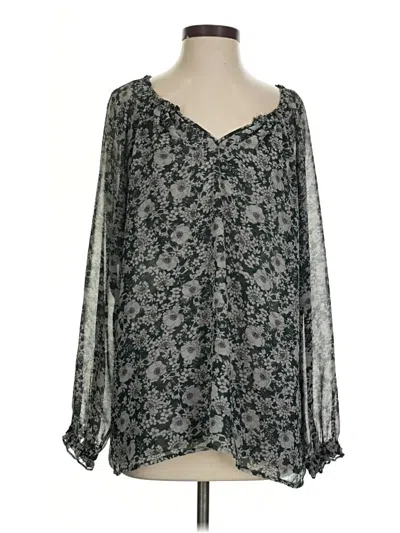 Pre-owned Cabi Long Sleeve Blouse In Gray