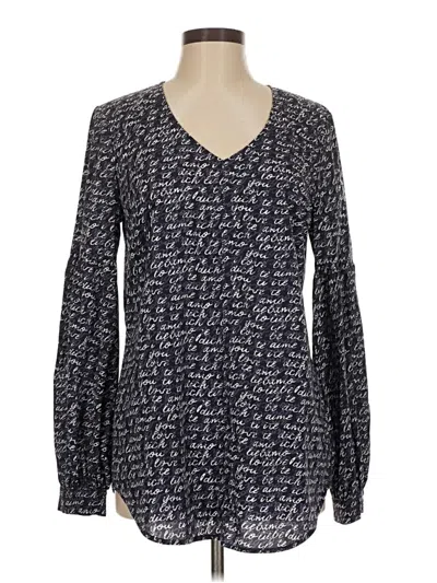 Pre-owned Cabi Long Sleeve Blouse In Gray