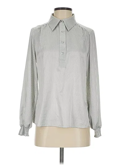 Pre-owned Cabi Long Sleeve Blouse In Gray