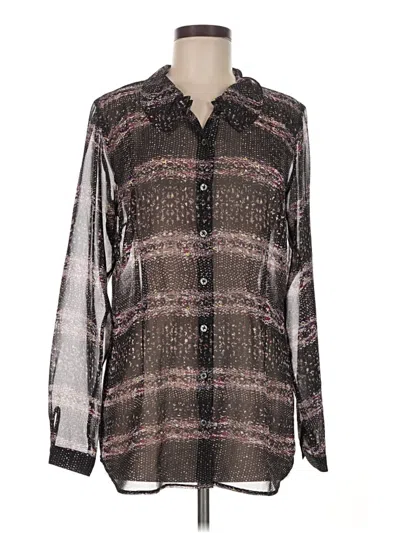 Pre-owned Cabi Long Sleeve Blouse In Gray