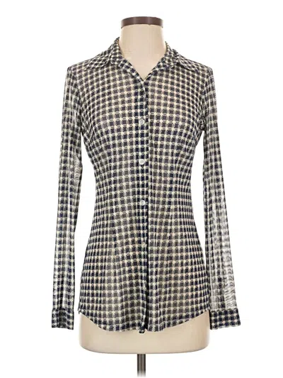 Pre-owned Cabi Long Sleeve Blouse In Gray