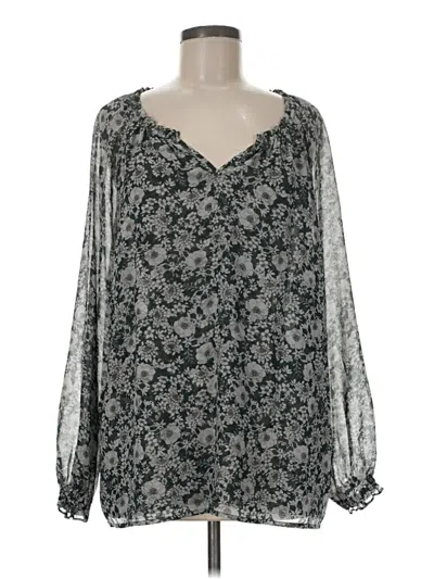 Pre-owned Cabi Long Sleeve Blouse In Gray