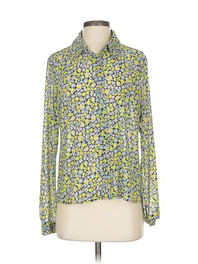 Pre-owned Cabi Long Sleeve Blouse In Green