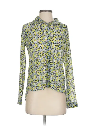 Pre-owned Cabi Long Sleeve Blouse In Green