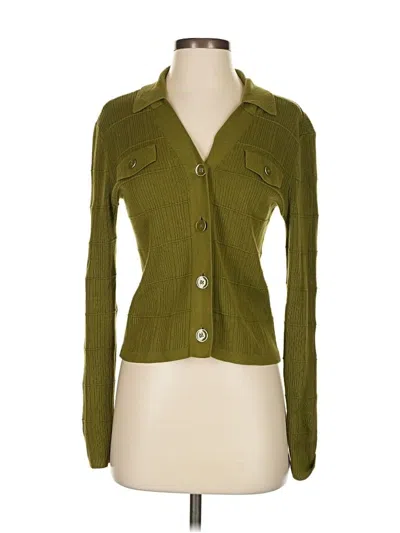 Pre-owned Cabi Long Sleeve Blouse In Green