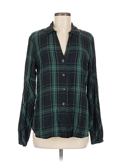 Pre-owned Cabi Long Sleeve Blouse In Green
