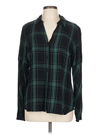 Pre-owned Cabi Long Sleeve Blouse In Green