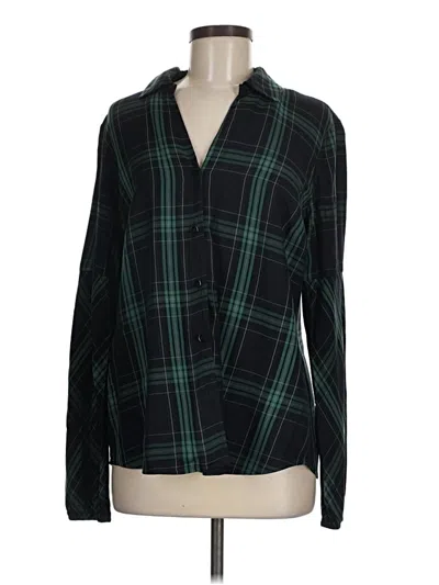 Pre-owned Cabi Long Sleeve Blouse In Green