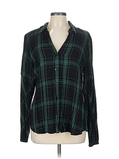 Pre-owned Cabi Long Sleeve Blouse In Green