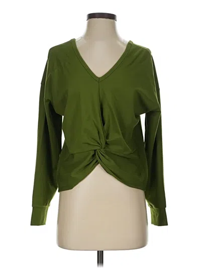 Pre-owned Cabi Long Sleeve Blouse In Green