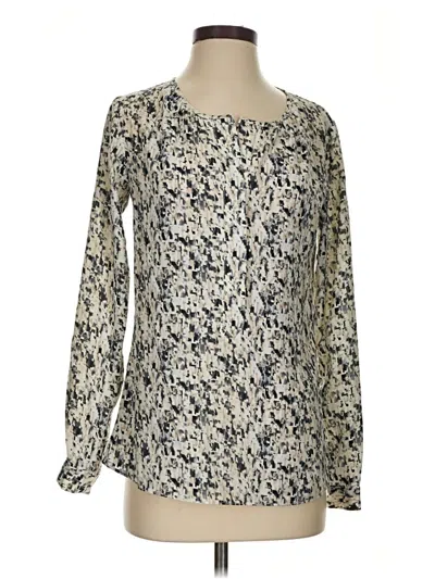 Pre-owned Cabi Long Sleeve Blouse In Ivory