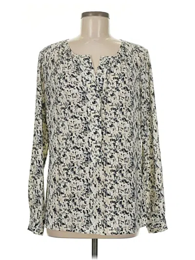 Pre-owned Cabi Long Sleeve Blouse In Ivory