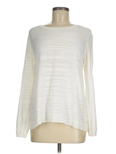 Pre-owned Cabi Long Sleeve Blouse In Ivory