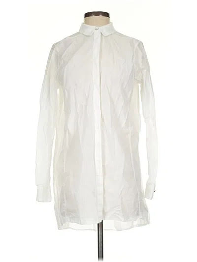 Pre-owned Cabi Long Sleeve Blouse In Ivory