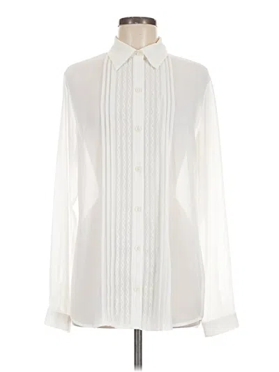 Pre-owned Cabi Long Sleeve Blouse In Ivory
