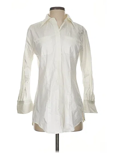 Pre-owned Cabi Long Sleeve Blouse In Ivory