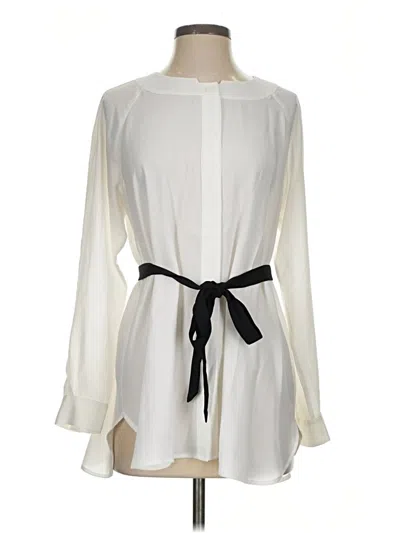 Pre-owned Cabi Long Sleeve Blouse In Ivory