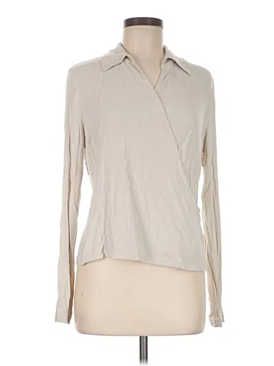 Pre-owned Cabi Long Sleeve Blouse In Ivory