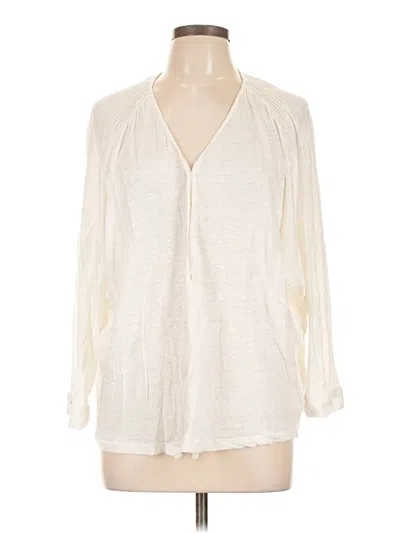 Pre-owned Cabi Long Sleeve Blouse In Ivory