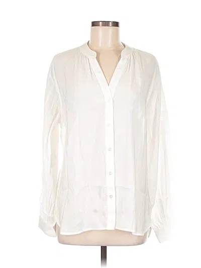 Pre-owned Cabi Long Sleeve Blouse In Ivory