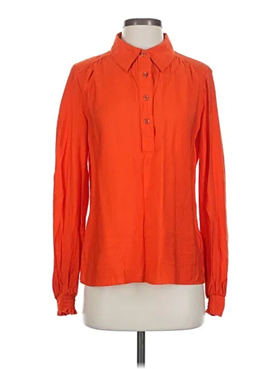 Pre-owned Cabi Long Sleeve Blouse In Orange