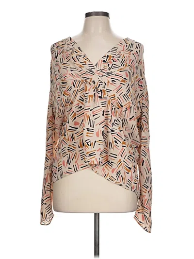 Pre-owned Cabi Long Sleeve Blouse In Orange