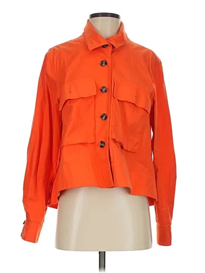Pre-owned Cabi Long Sleeve Blouse In Orange