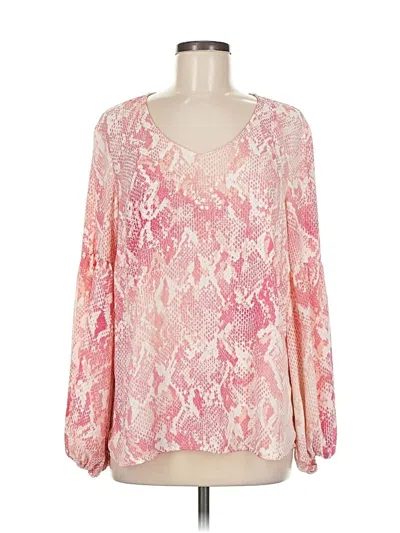 Pre-owned Cabi Long Sleeve Blouse In Pink