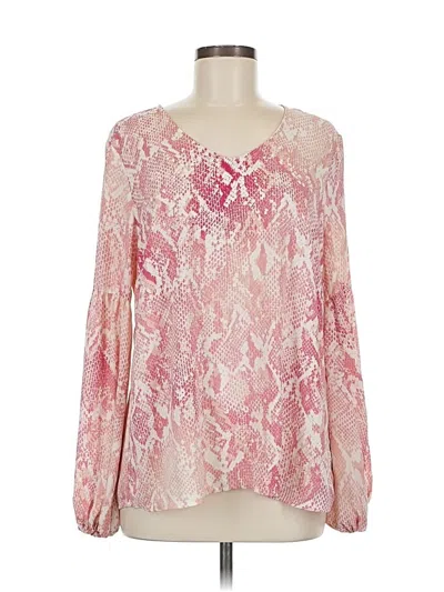 Pre-owned Cabi Long Sleeve Blouse In Pink