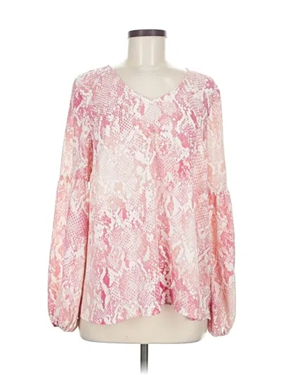 Pre-owned Cabi Long Sleeve Blouse In Pink