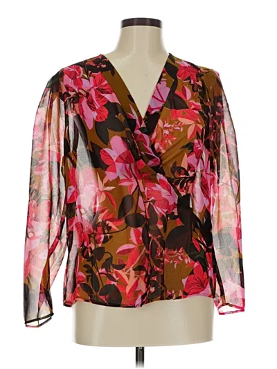 Pre-owned Cabi Long Sleeve Blouse In Pink