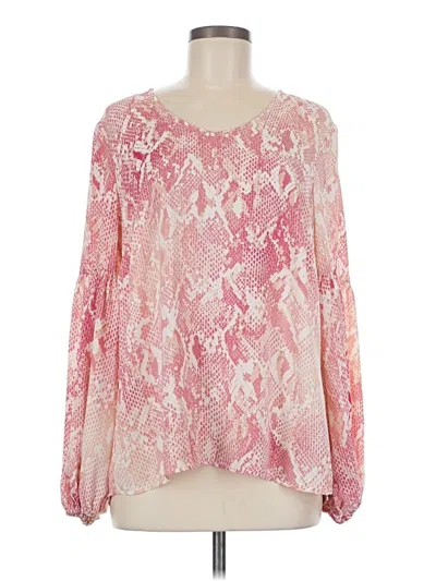 Pre-owned Cabi Long Sleeve Blouse In Pink